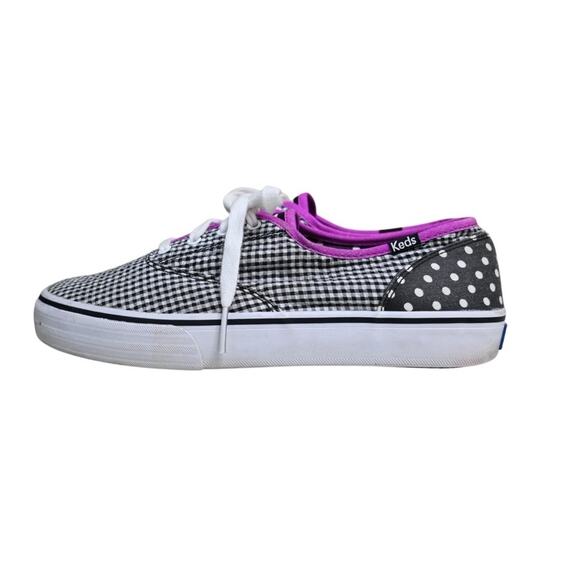 Keds Women's 8 Double Dutch Gingham Dot Sneaker - Picture 4 of 9